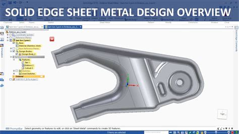 solid edge to sheet metal youtube